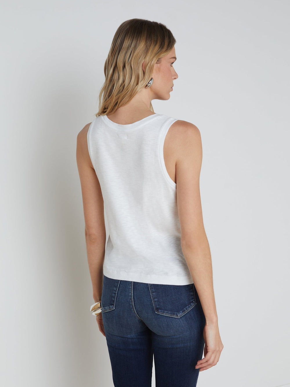 Mikaela Cotton Tank in White
