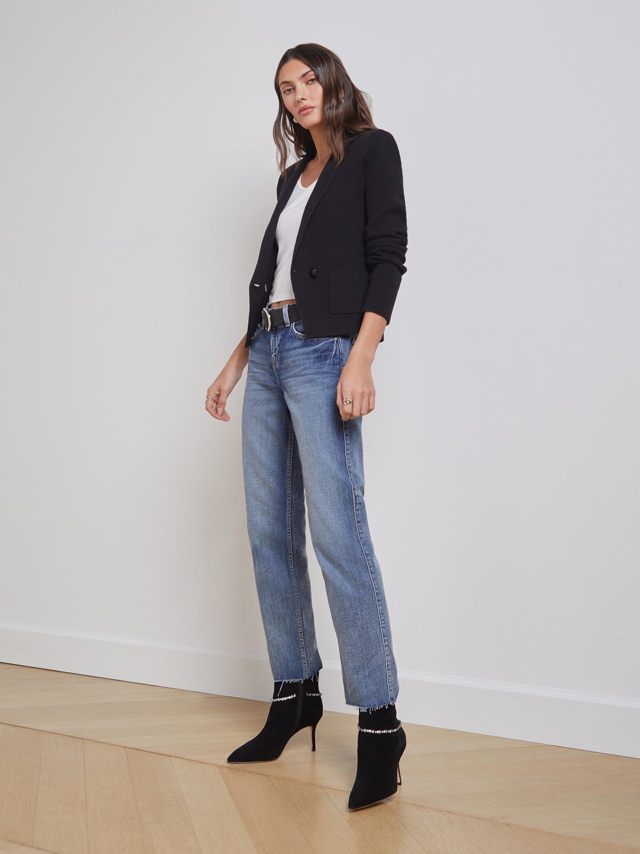 Sofia Knit Blazer in Black