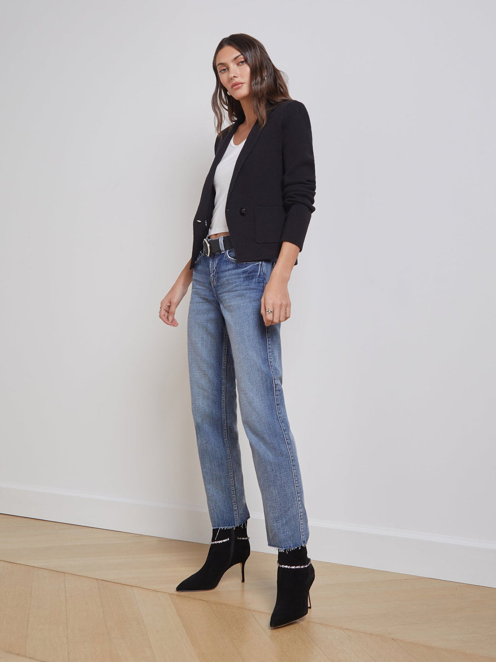 Sofia Knit Blazer in Black