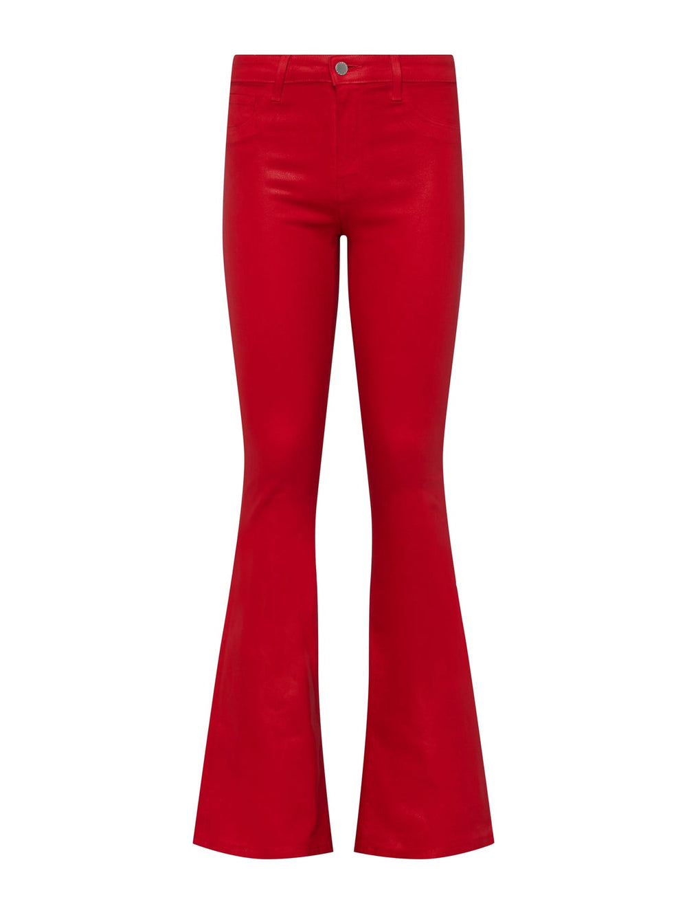 Marty Coated Flare Jean in Tango Red Coated