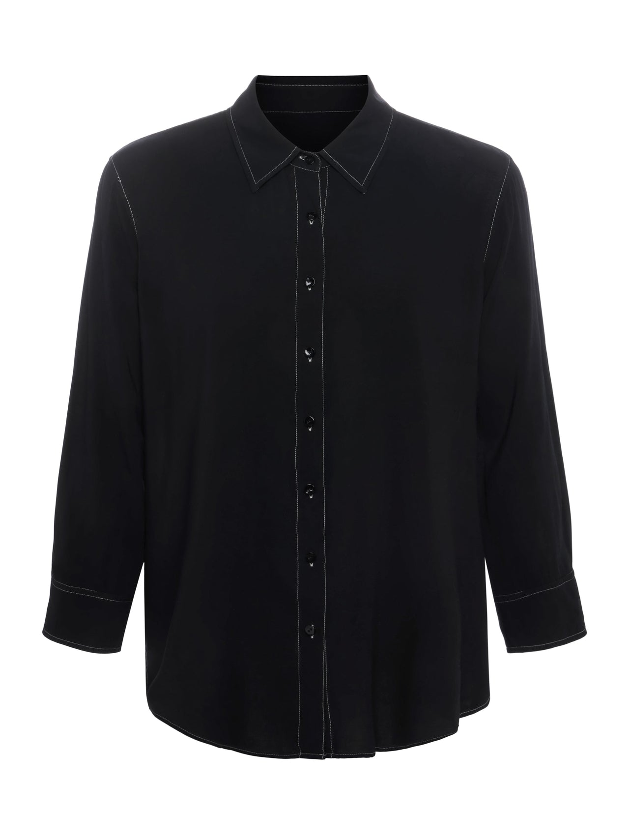 Marlene Blouse in Black/White Contrast