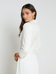 Kumi Cropped Jacket in White