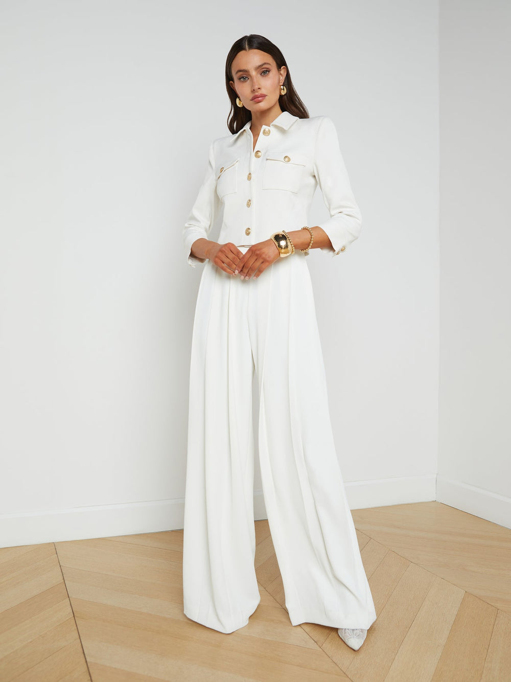 Kumi Cropped Jacket in White