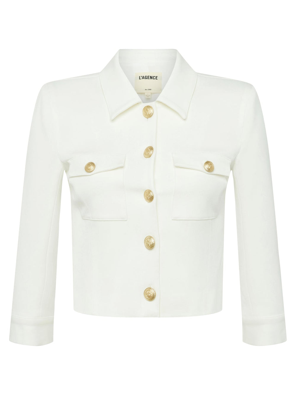 Kumi Cropped Jacket in White