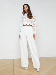 Livvy Straight-Leg Trouser in White