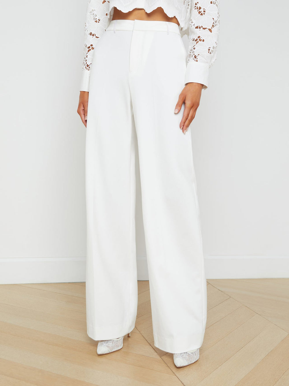 Livvy Straight-Leg Trouser in White
