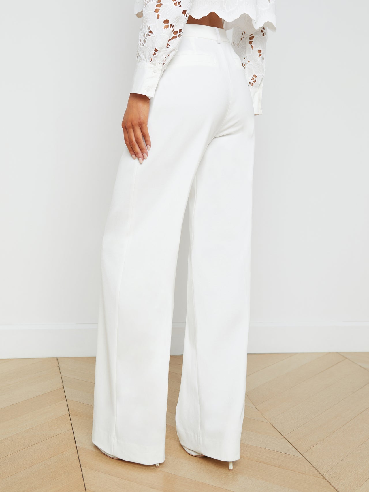 Livvy Straight-Leg Trouser in White