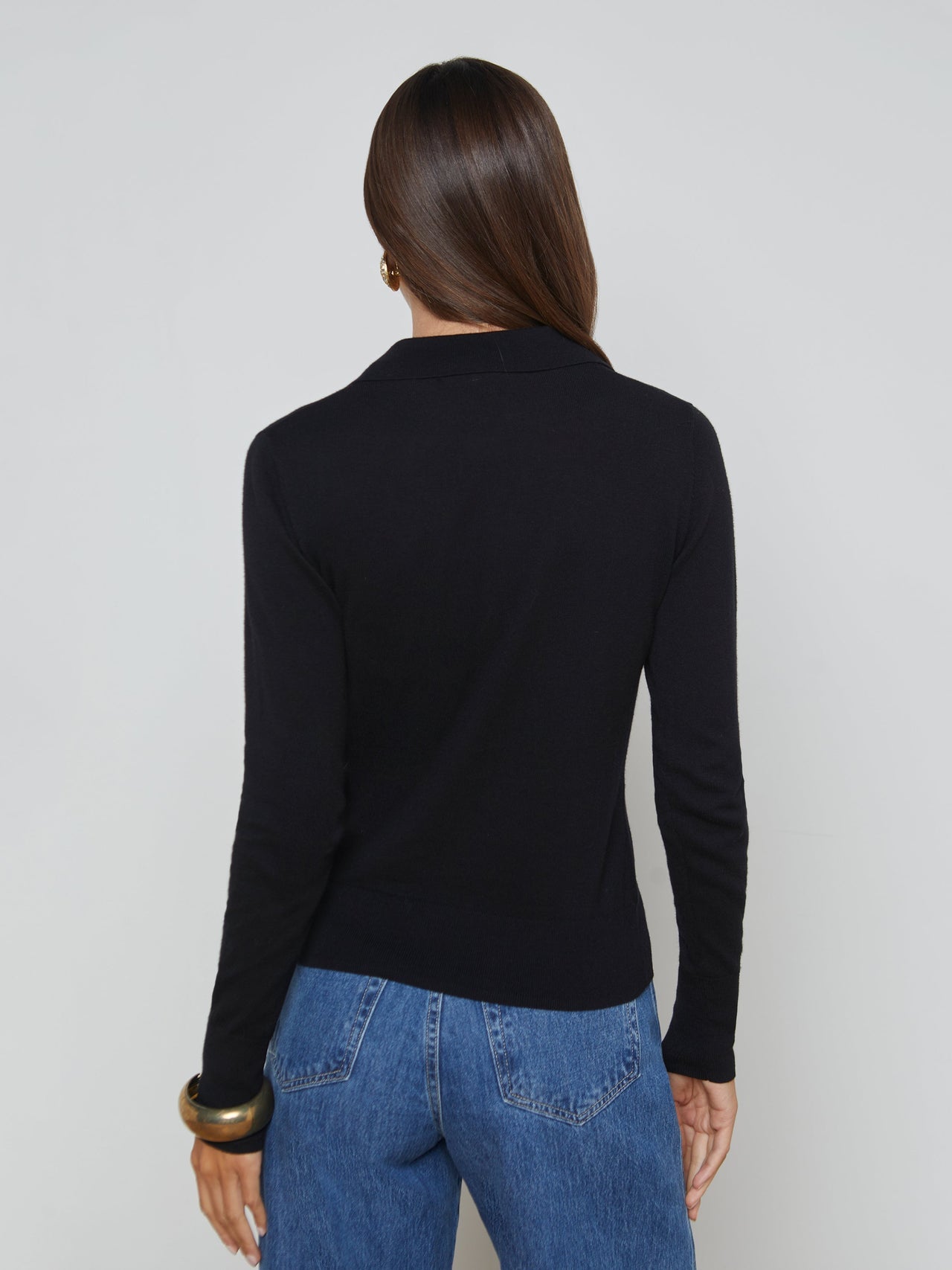 Sterling Long Sleeve Sweater in Black/Gold