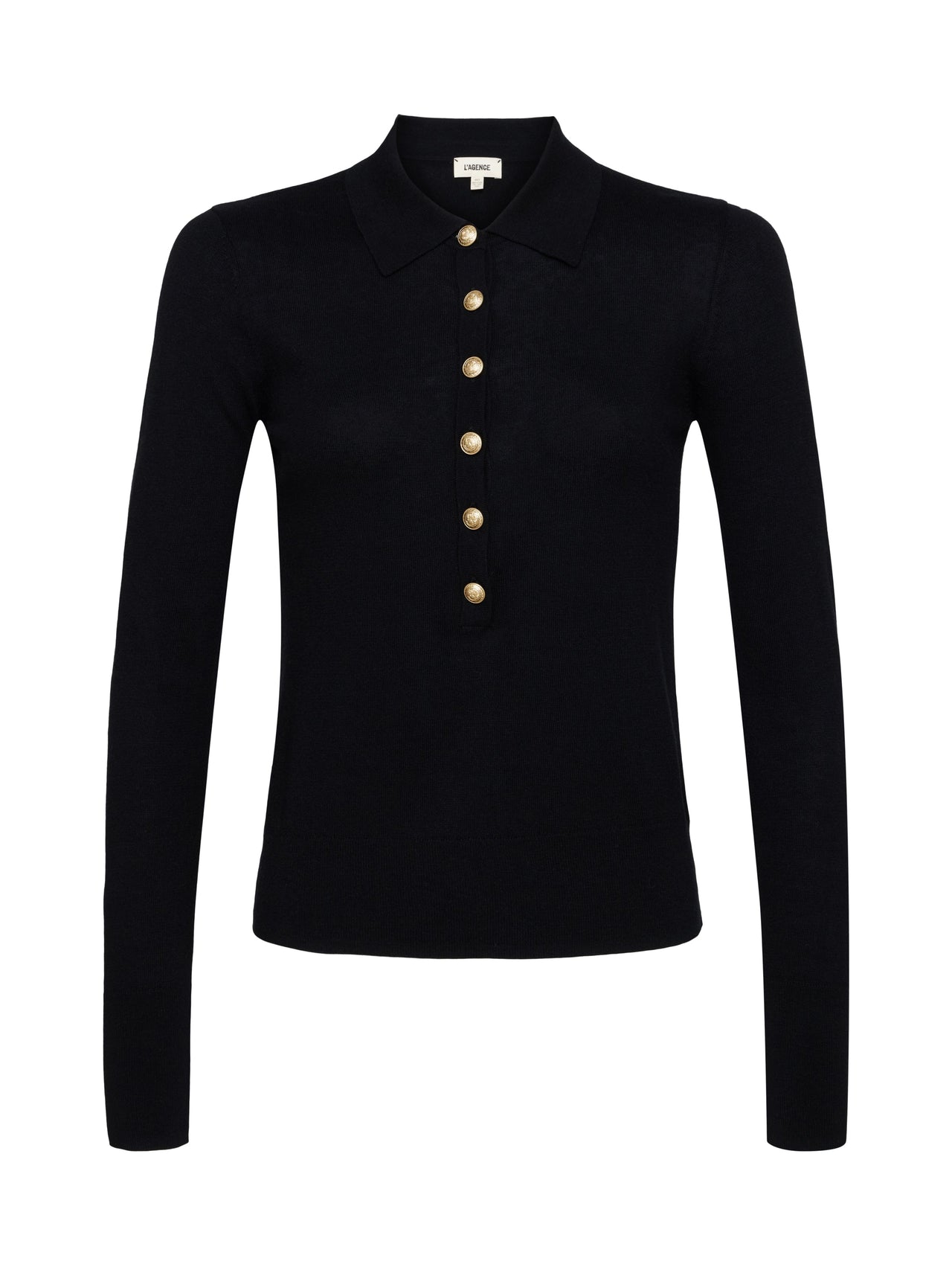 Sterling Long Sleeve Sweater in Black/Gold
