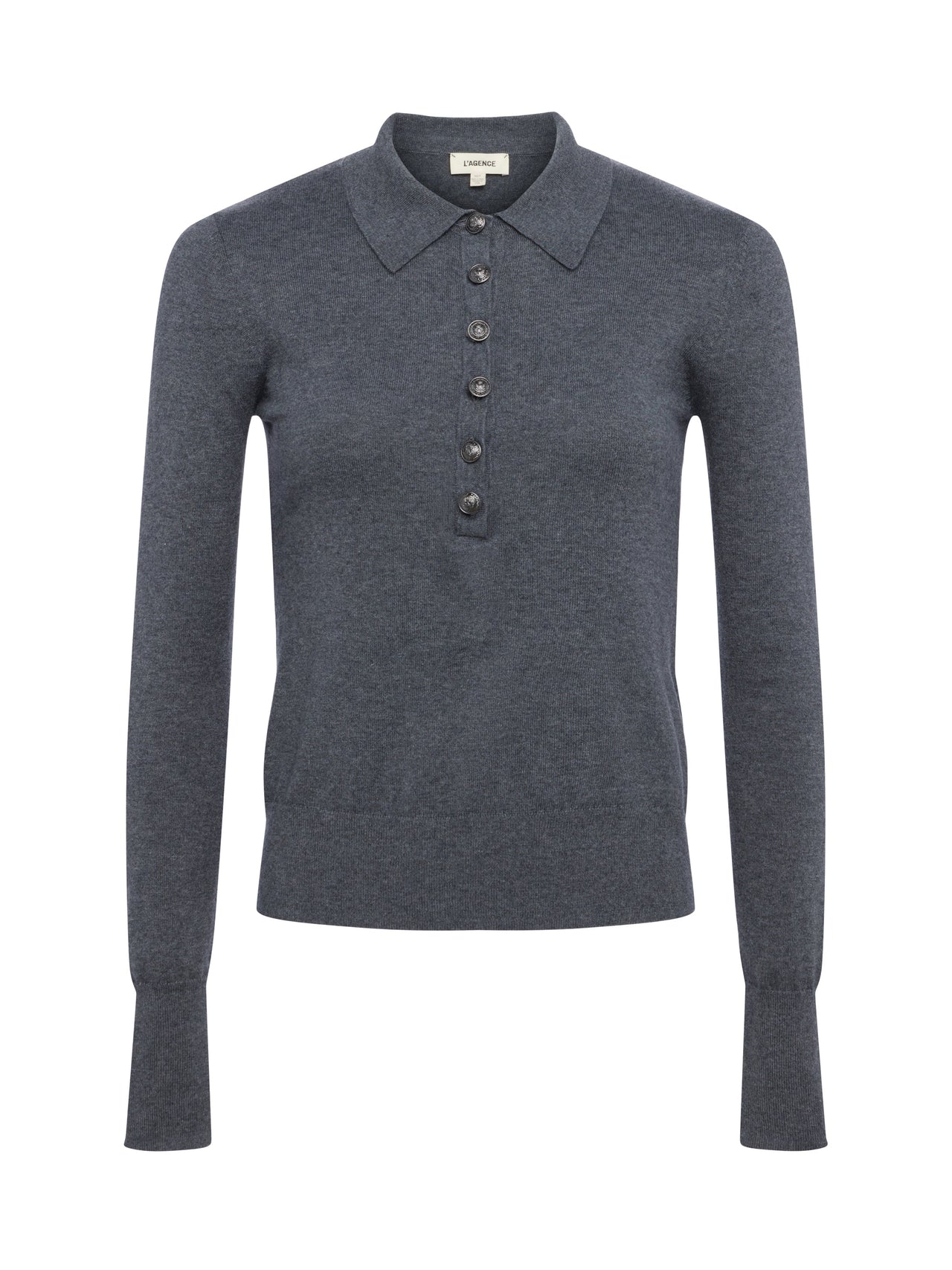 Sterling Long Sleeve Sweater in Grey/Gunmetal