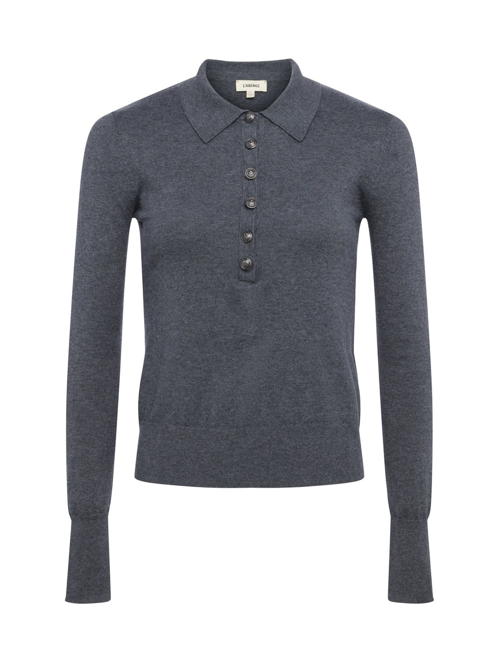 Sterling Long Sleeve Sweater in Grey/Gunmetal