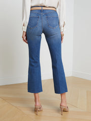 Kendra High-Rise Cropped Flare Jean in Cambridge