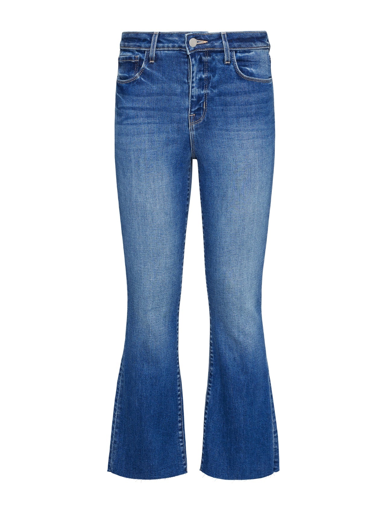 Kendra High-Rise Cropped Flare Jean in Cambridge