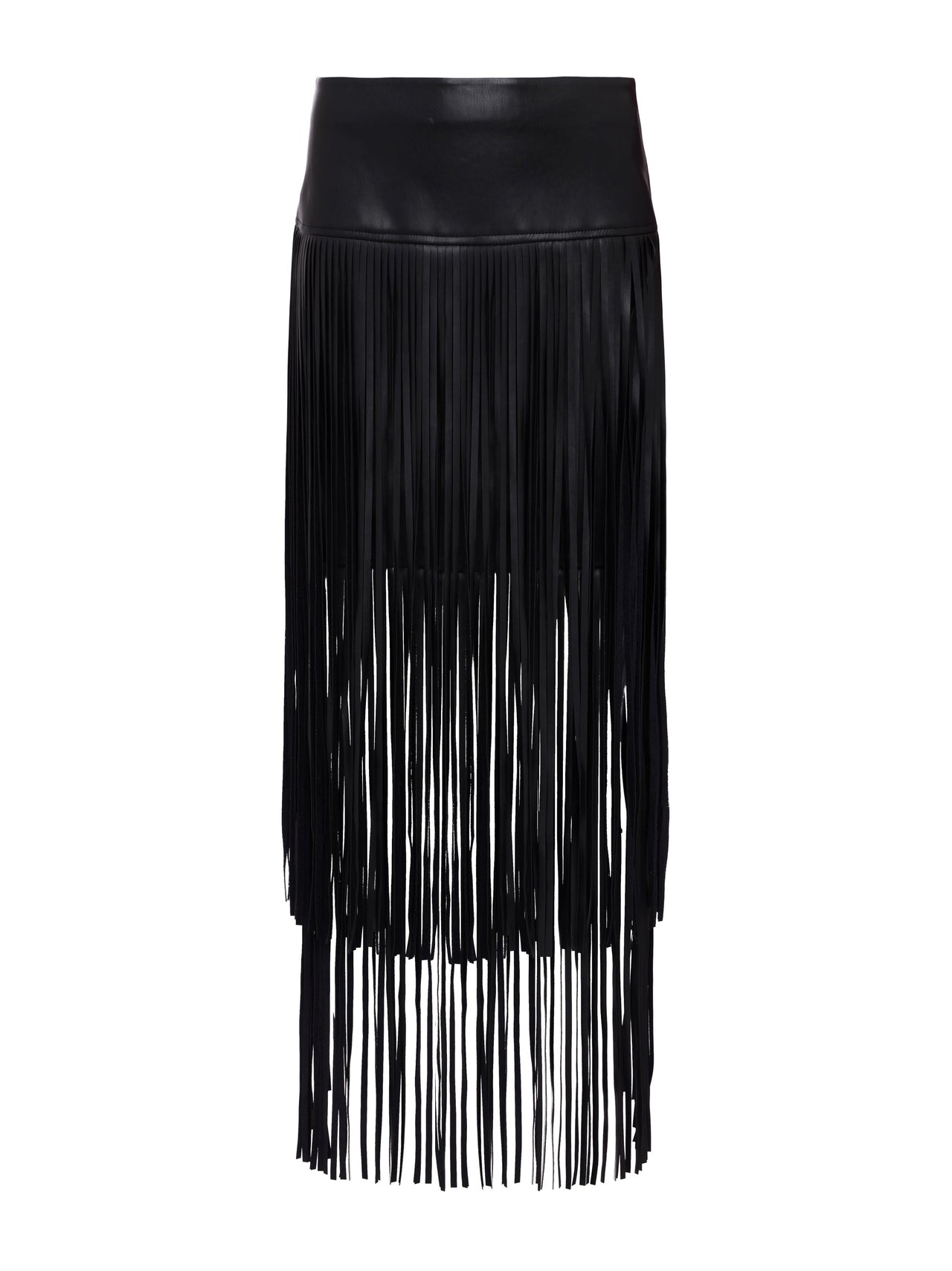 Karolina Fringe Skirt in Black