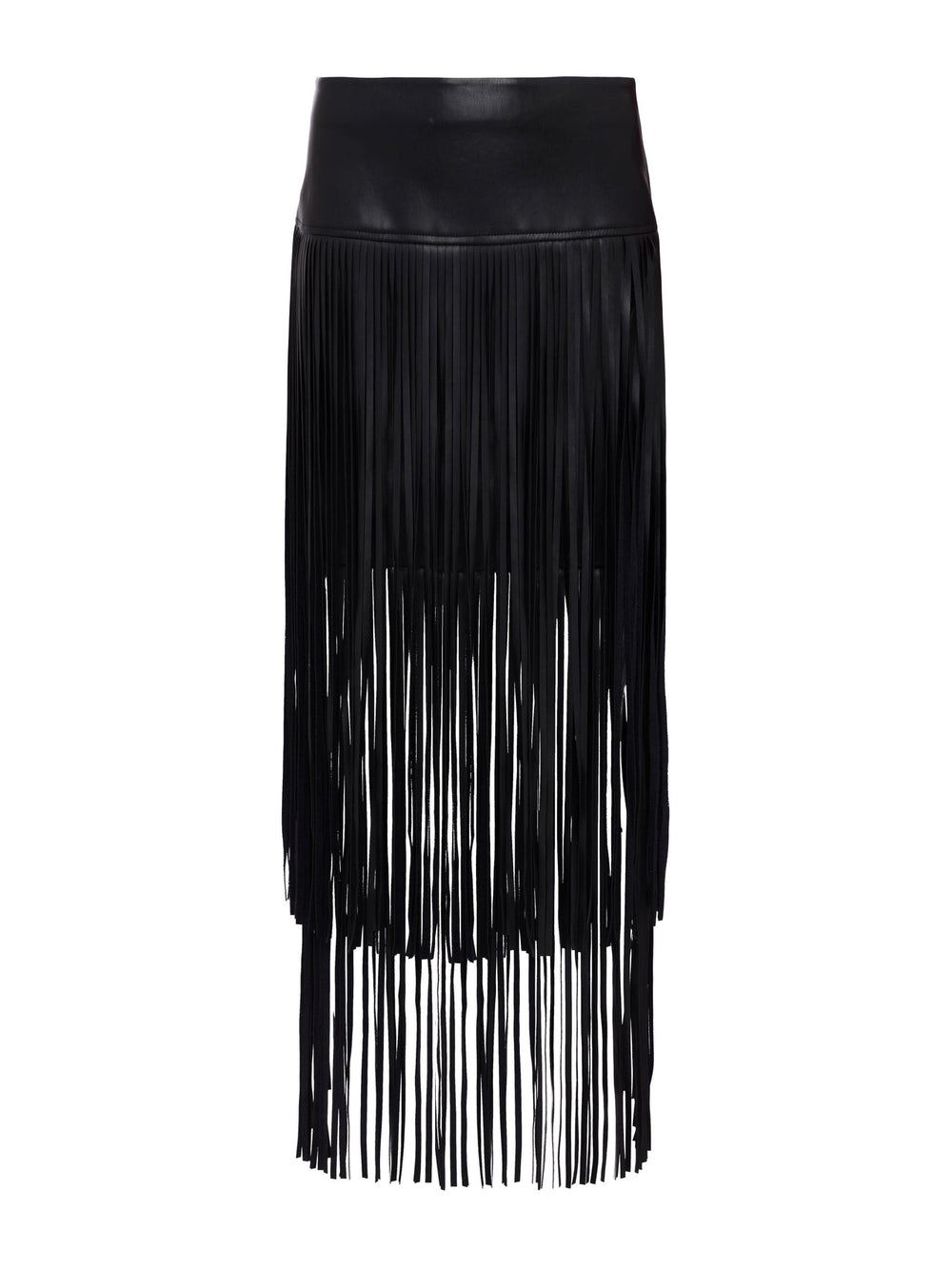 Karolina Fringe Skirt in Black