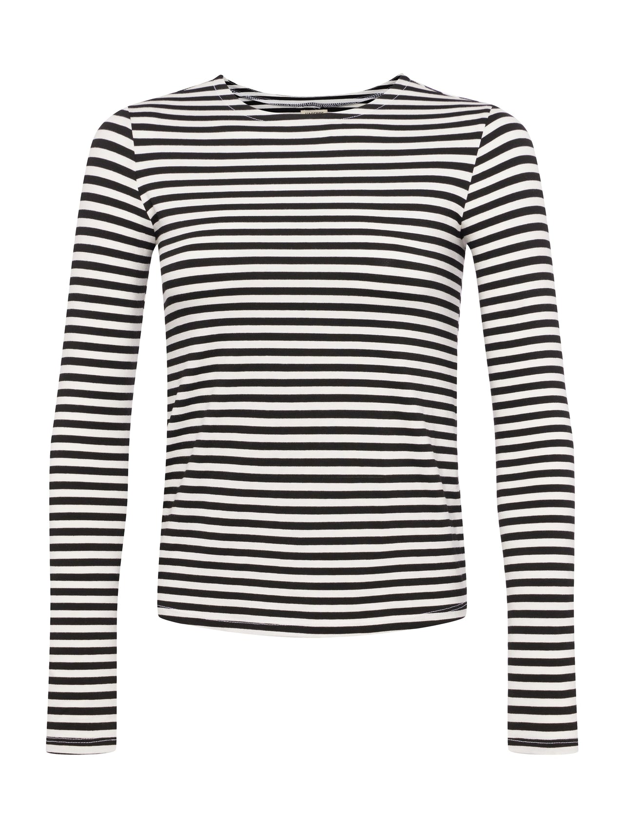 Tess Long Sleeve Tee in Black/White Stripe