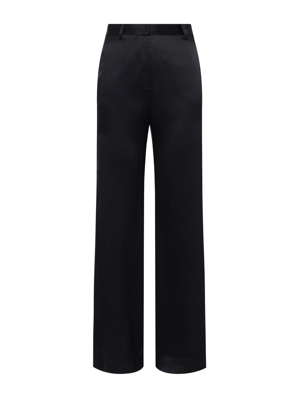 Pilar Silk Wide-Leg Pant in Black
