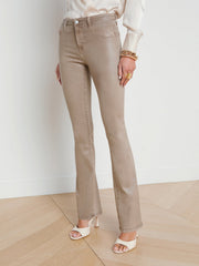 Selma Coated Bootcut Jean in Rye Coated
