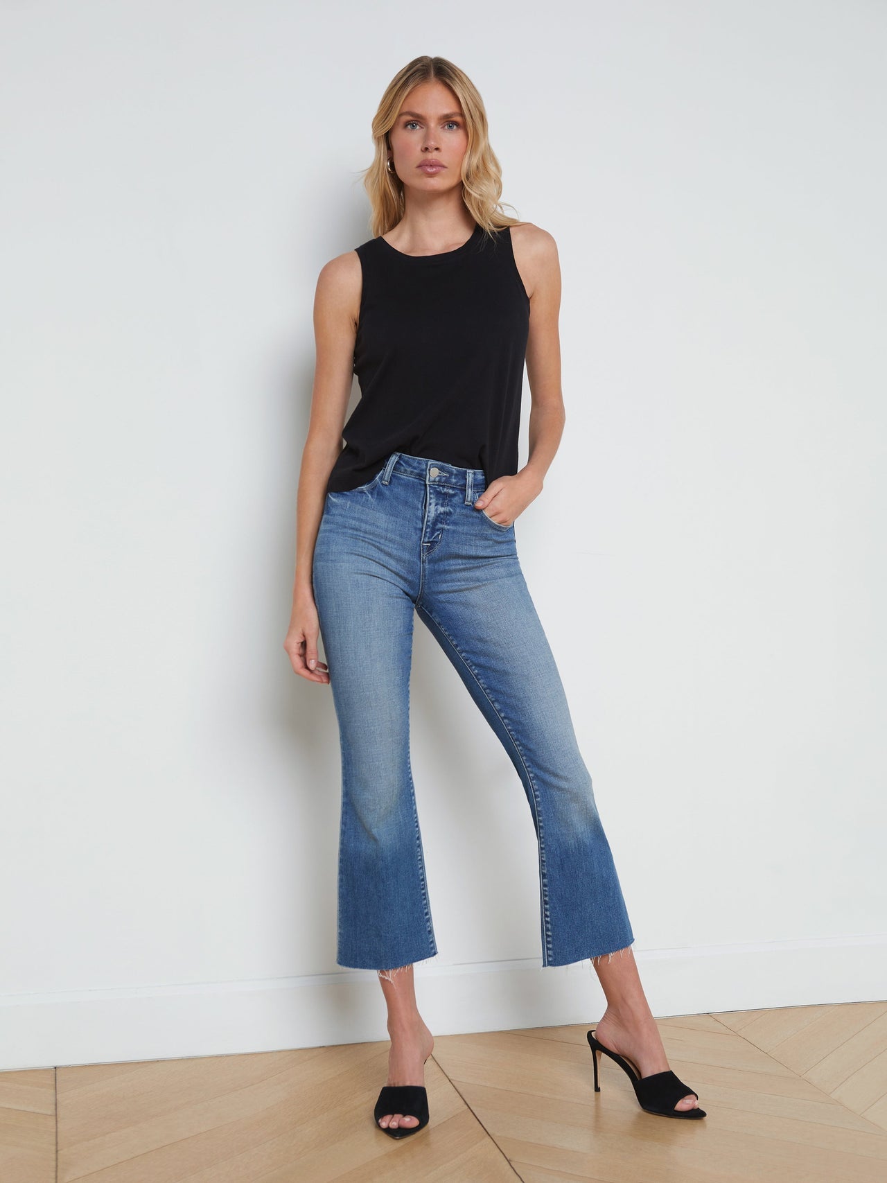 Mikaela Cotton Tank in Black