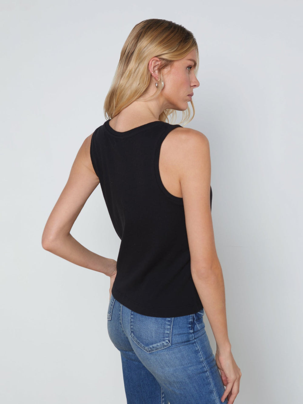 Mikaela Cotton Tank in Black