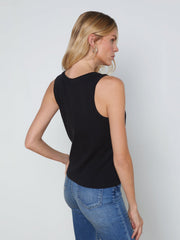 Mikaela Cotton Tank in Black