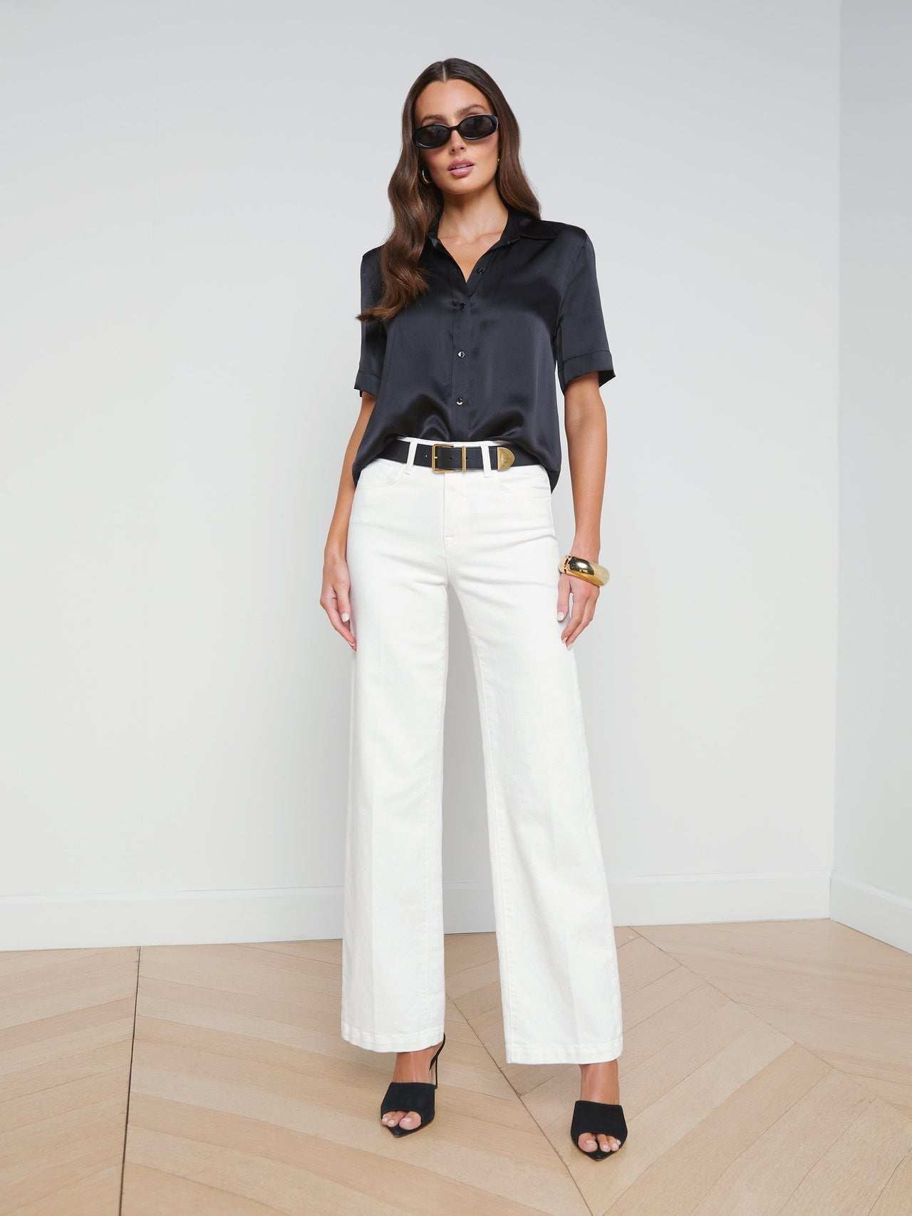 Ellah Silk Blouse in Black