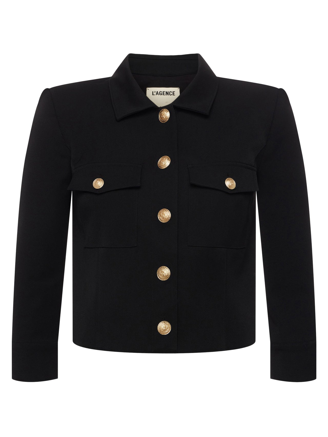 Kumi Cropped Jacket in Black