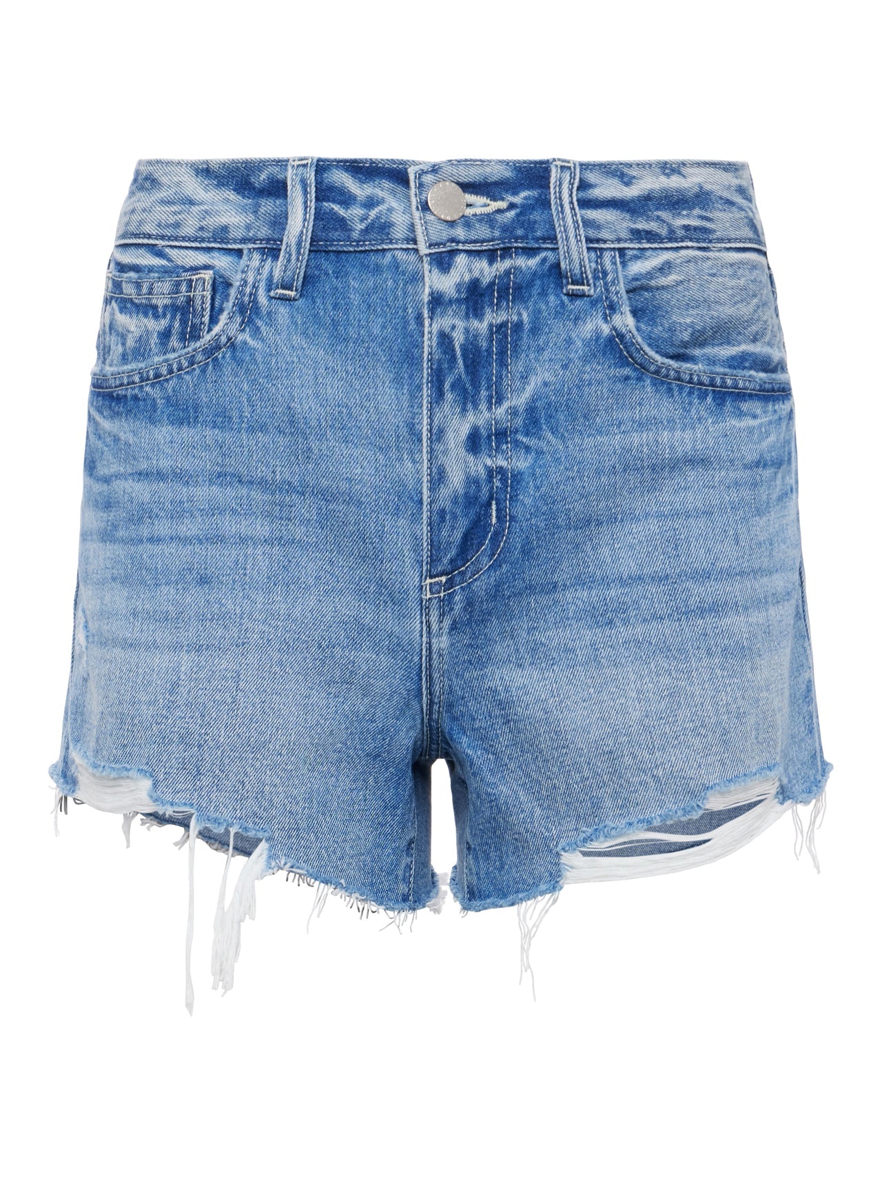 Beck Raw-Hem Jean Short in Santee Destruct