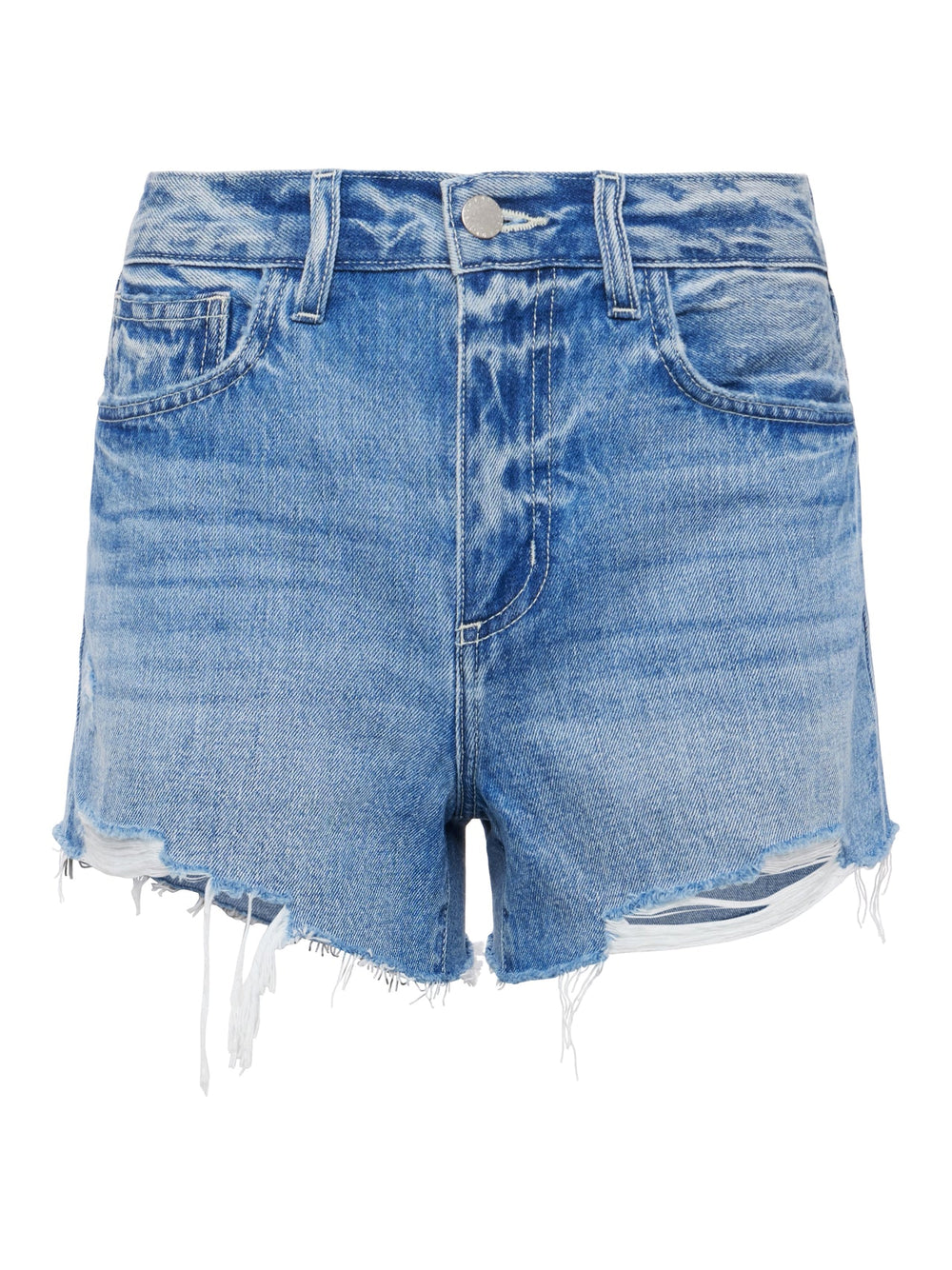 Beck Raw-Hem Jean Short in Santee Destruct