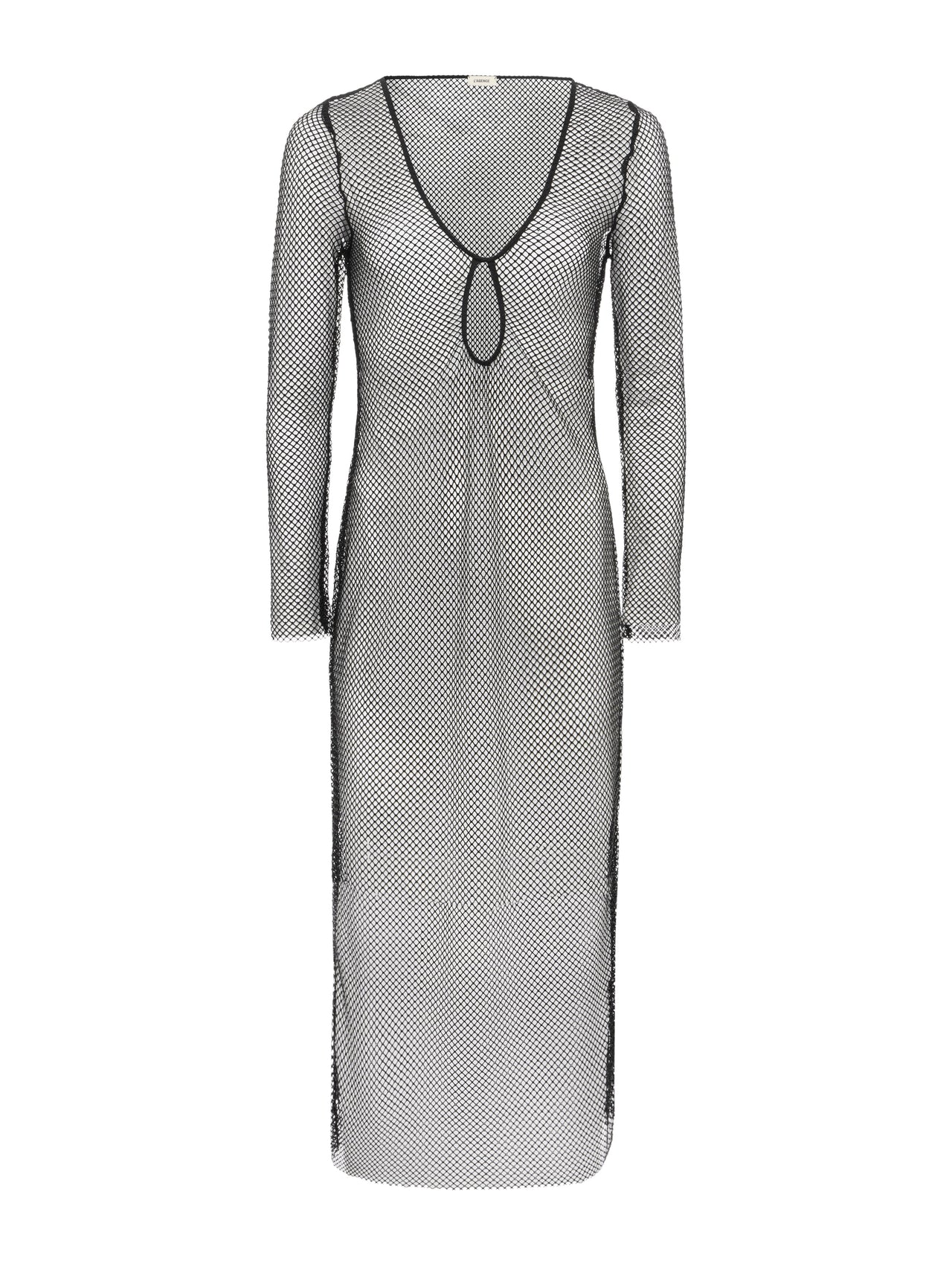 Sara Mesh Cover-Up Dress in Black