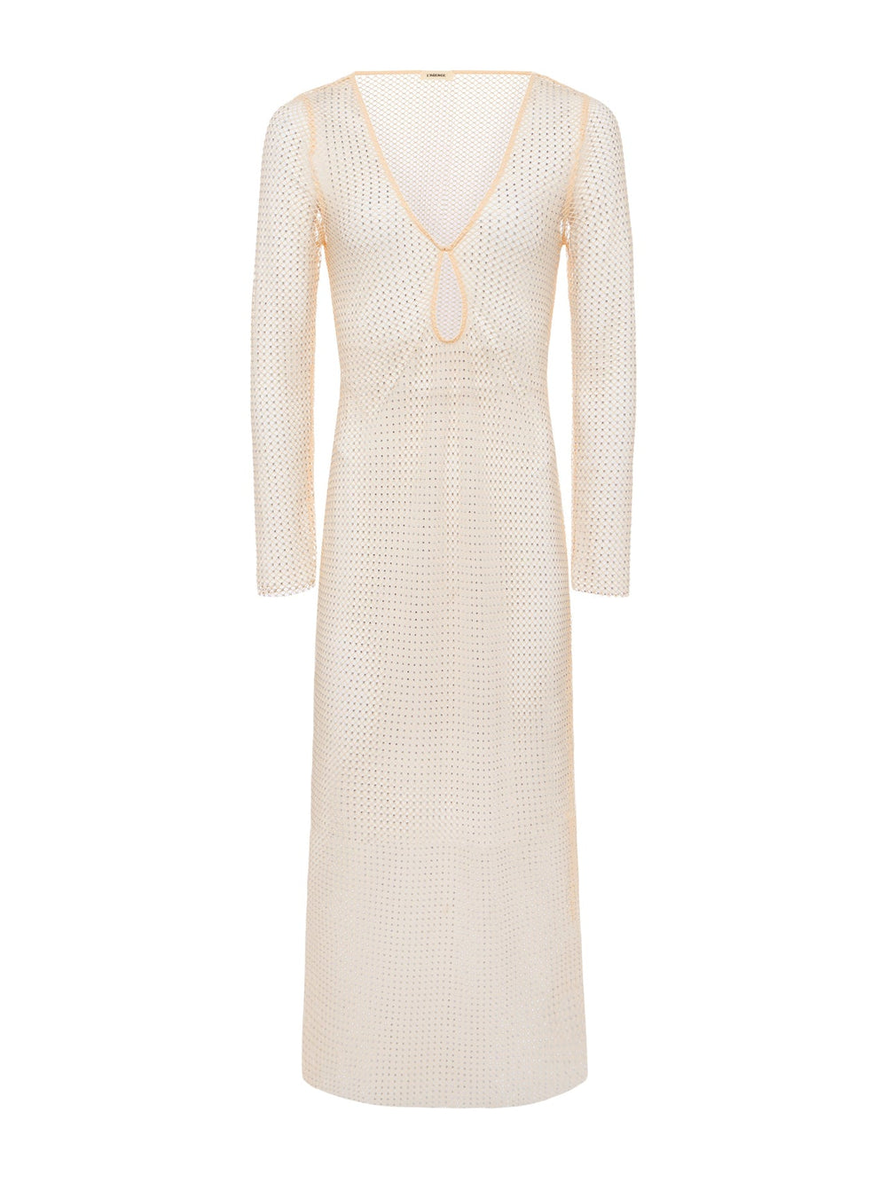 Sara Mesh Cover-Up Dress in Champagne
