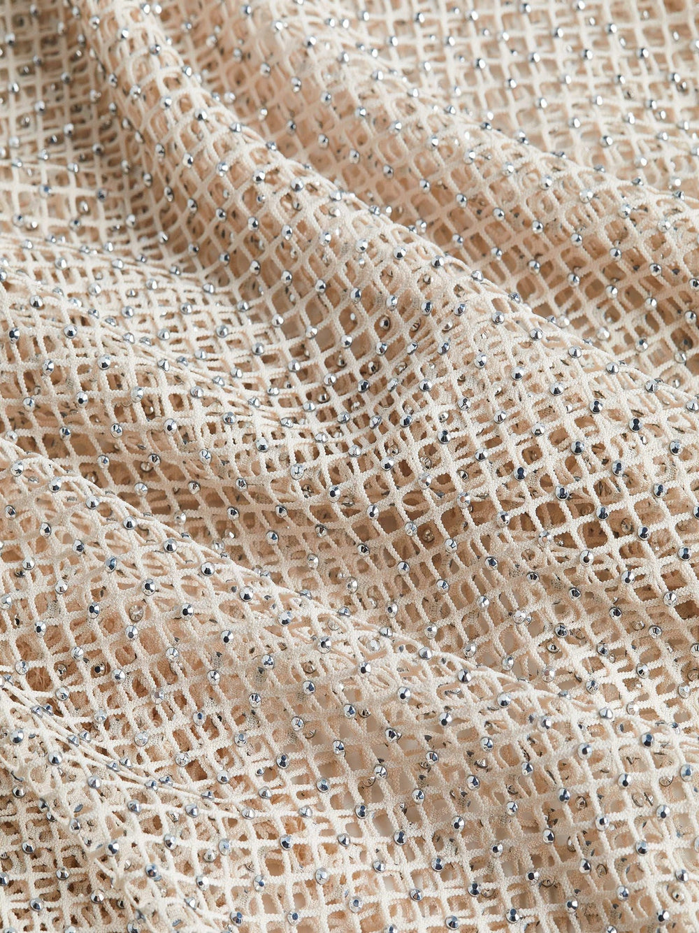 Angela Mesh Cover-Up Dress in Champagne