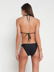 Jean Bikini Bottom in Black/Gold