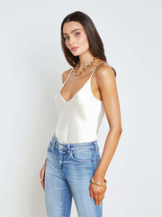 Lexi Silk Camisole in White