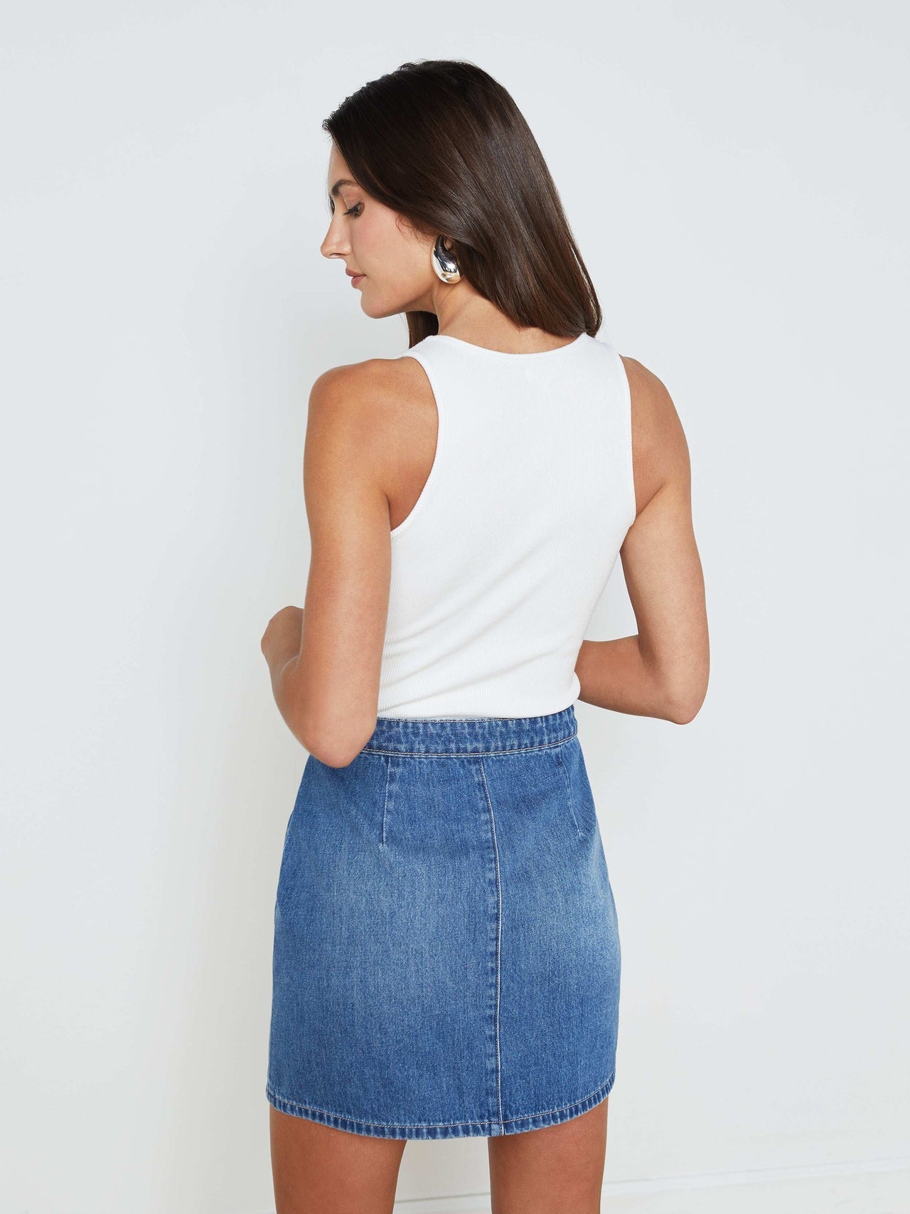 Adira Scoopneck Tank in White