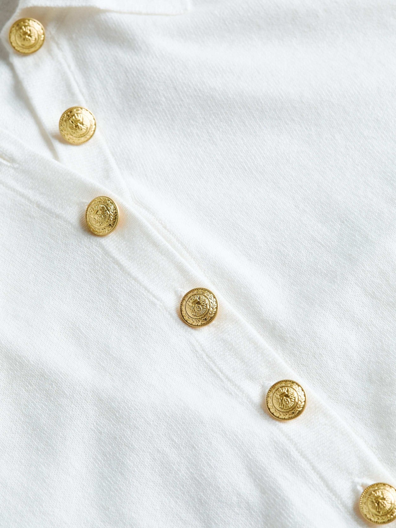 Sterling Long Sleeve Sweater in White/Gold
