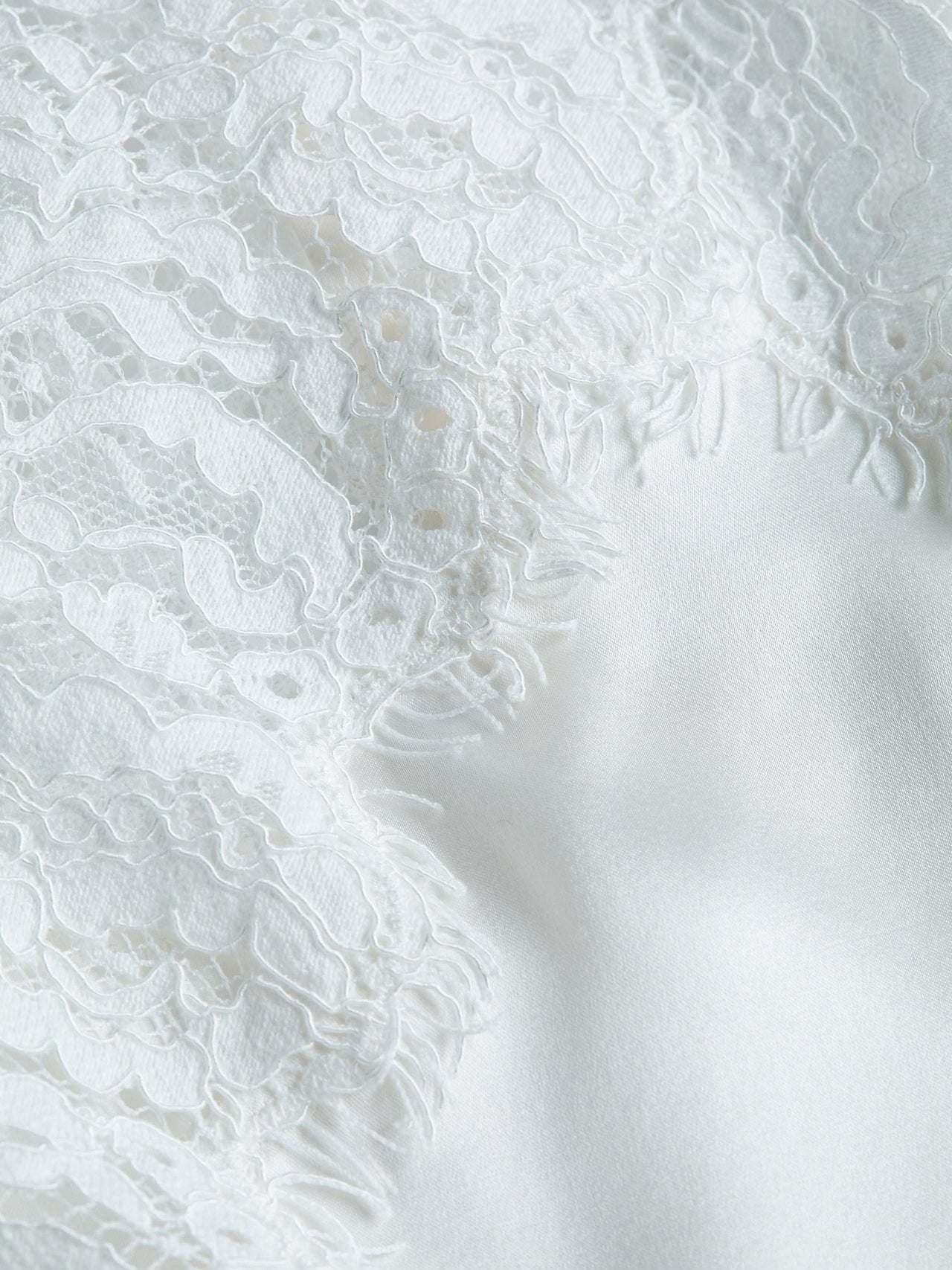 Priya Silk Lace Camisole in White