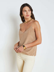 Jane Silk Camisole in Dark Cappuccino
