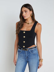 Saga Top in Black/Gold