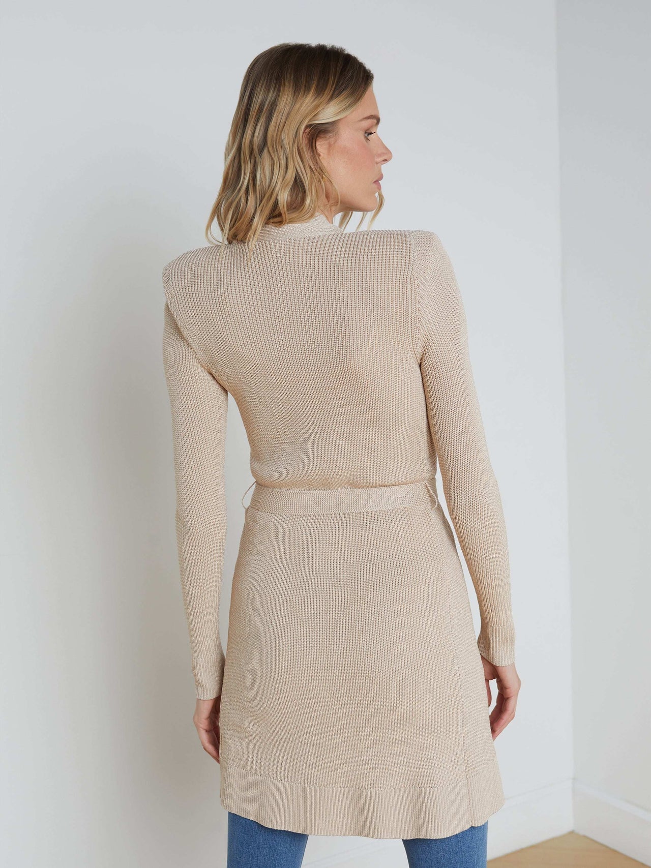 Noe Double-Breasted Cardigan in Pecan