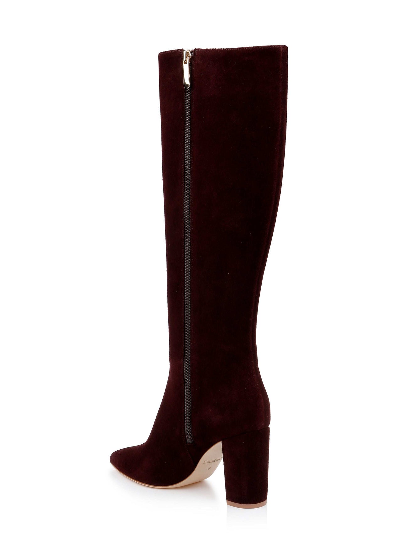 Christiane Knee High Boot in Burgundy Chocolate Suede