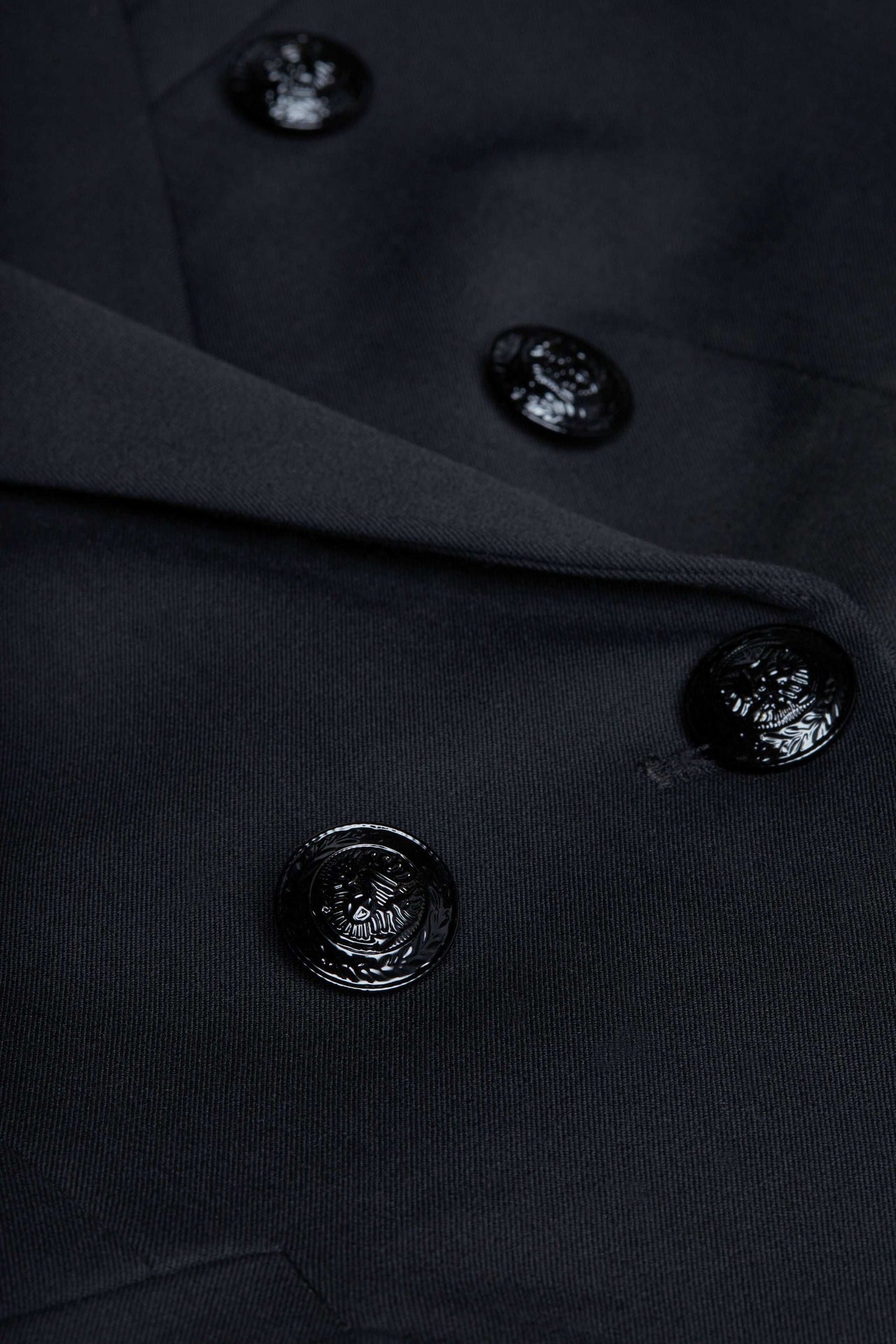 Marie Double-Breasted Slim-Fit Blazer in Black