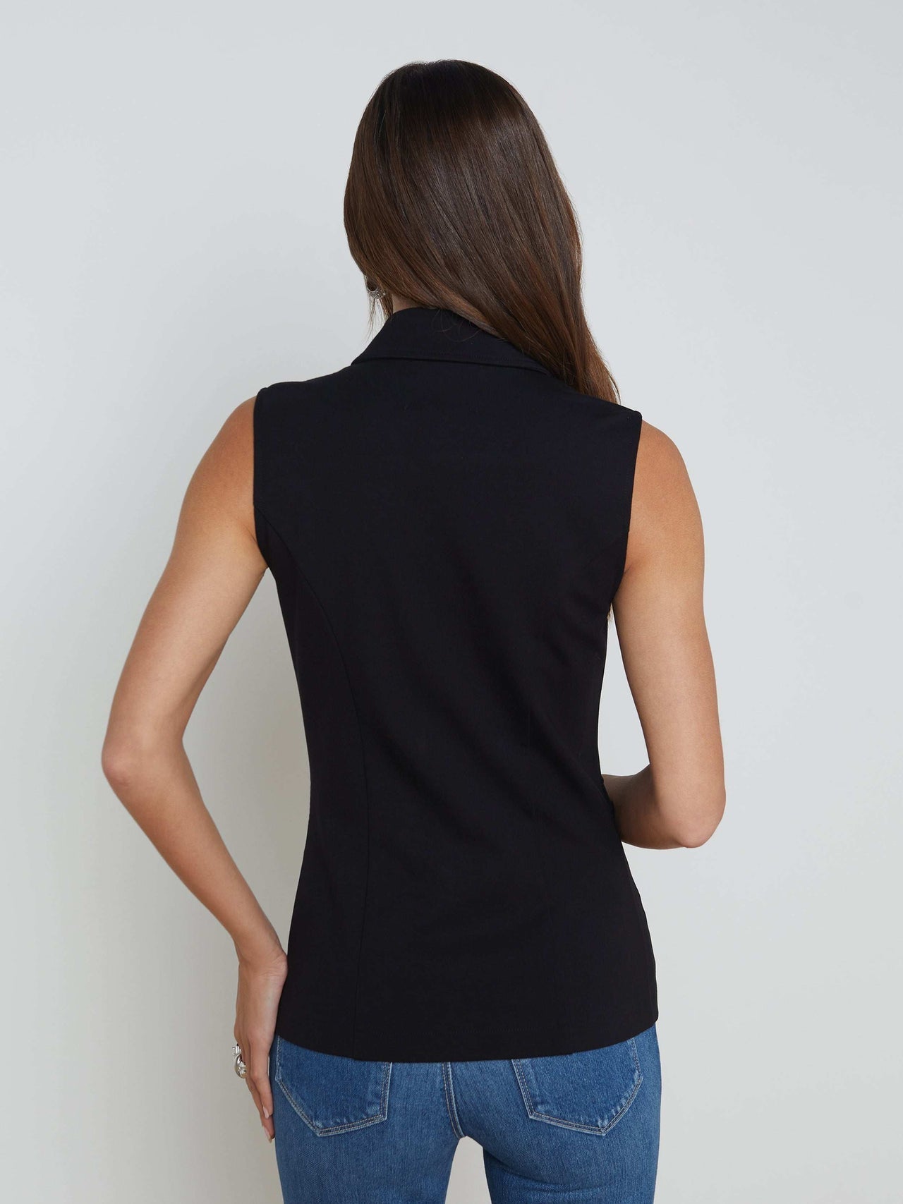 Aldora Double-Breasted Vest in Black