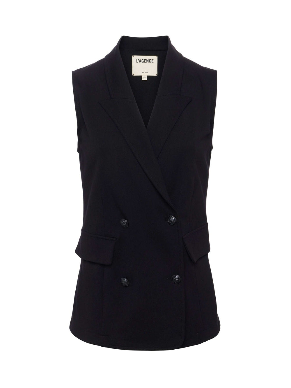 Aldora Double-Breasted Vest in Black