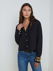 Cosette Shirt in Black/Gold