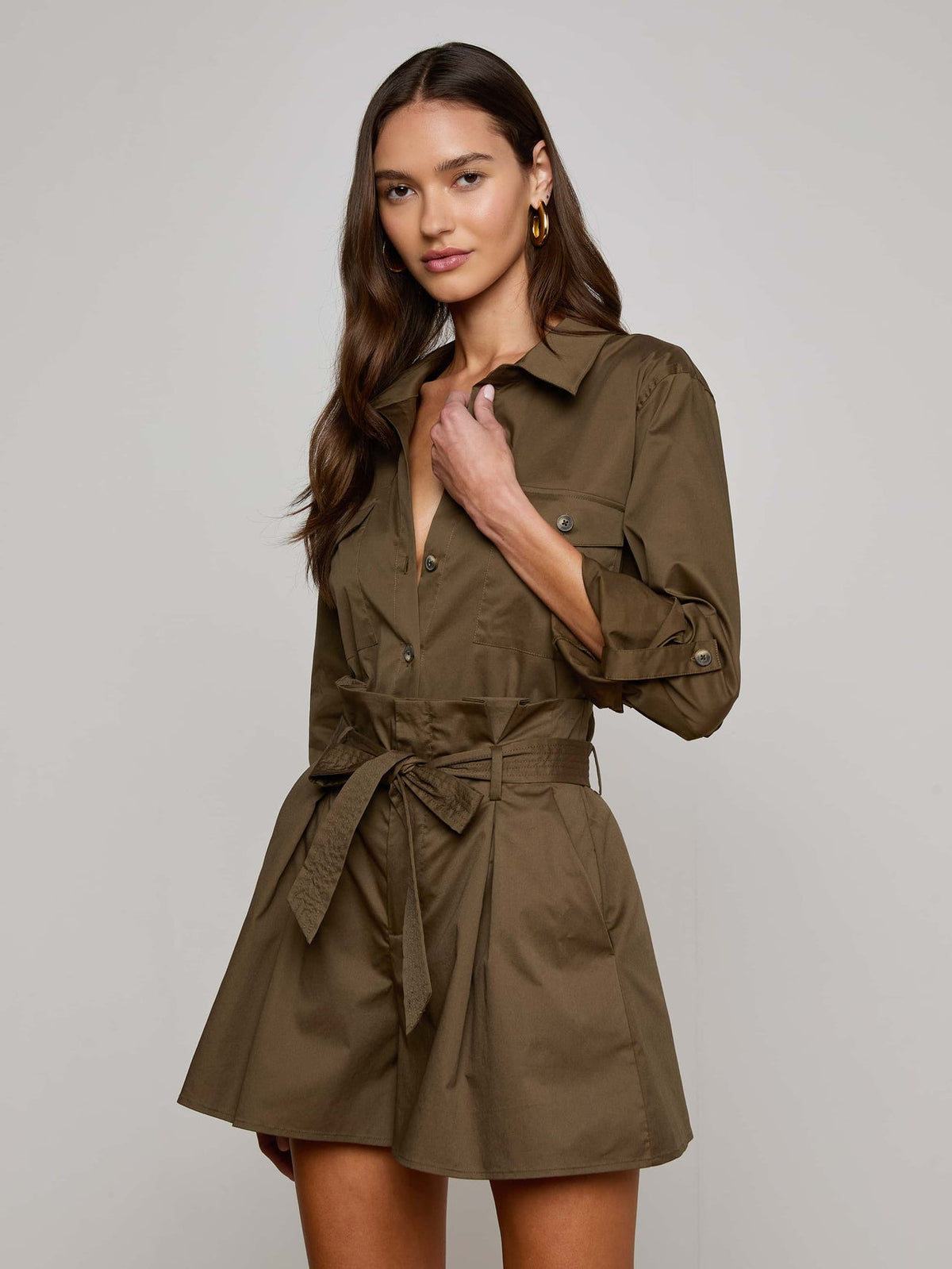 Pearson Safari Blouse in Pine