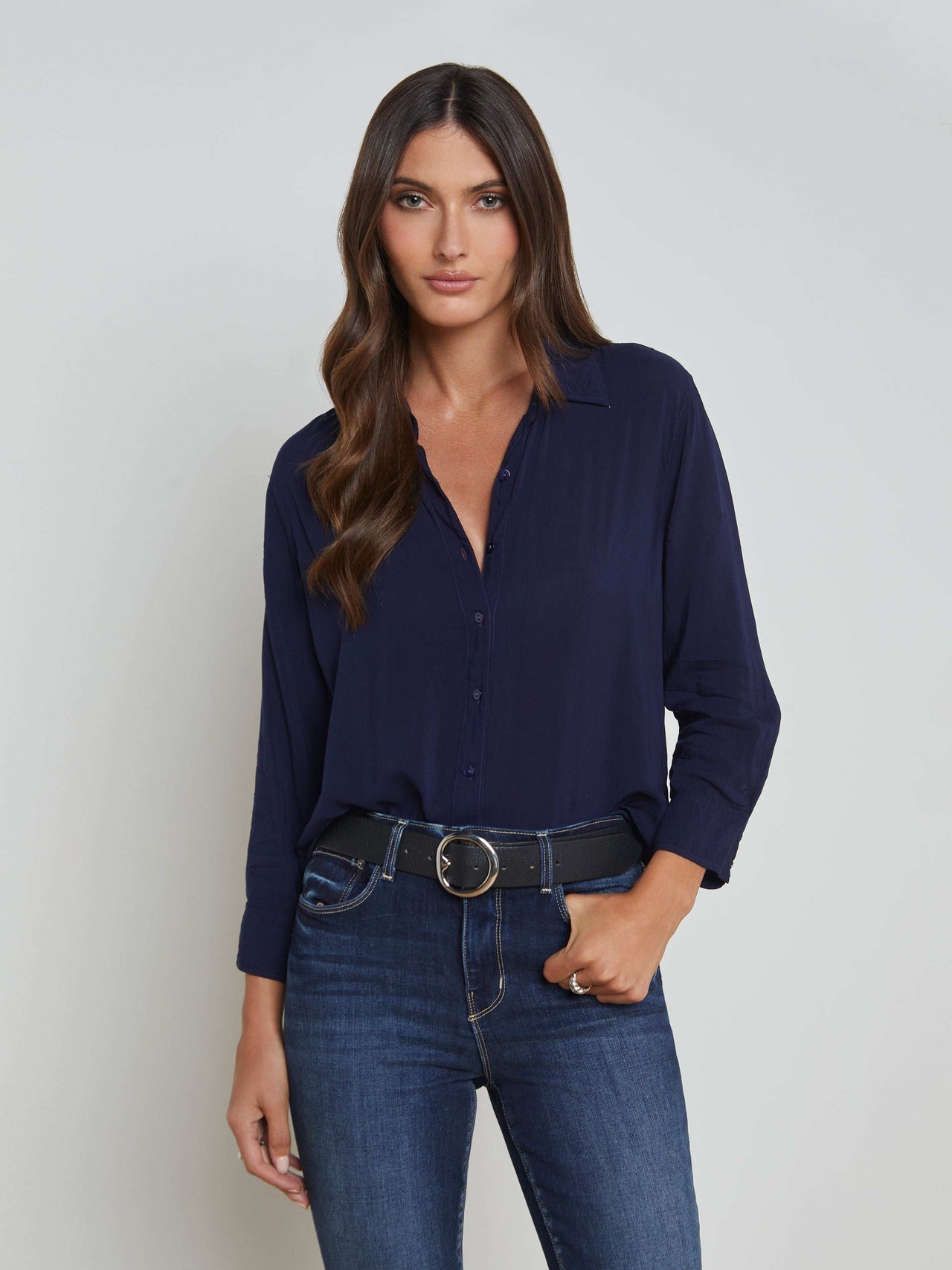 Marlene Blouse in Navy