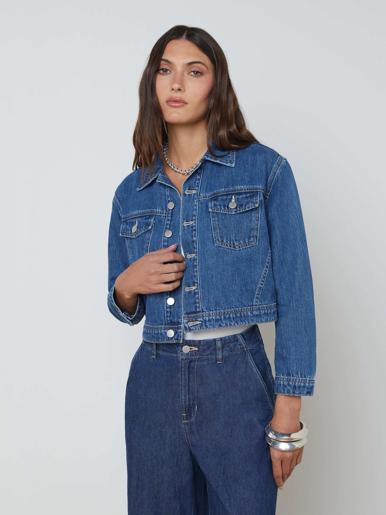 Koda Cropped Jean Jacket in Glendora