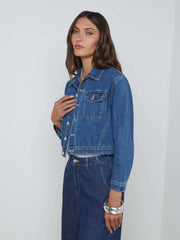 Koda Cropped Jean Jacket in Glendora