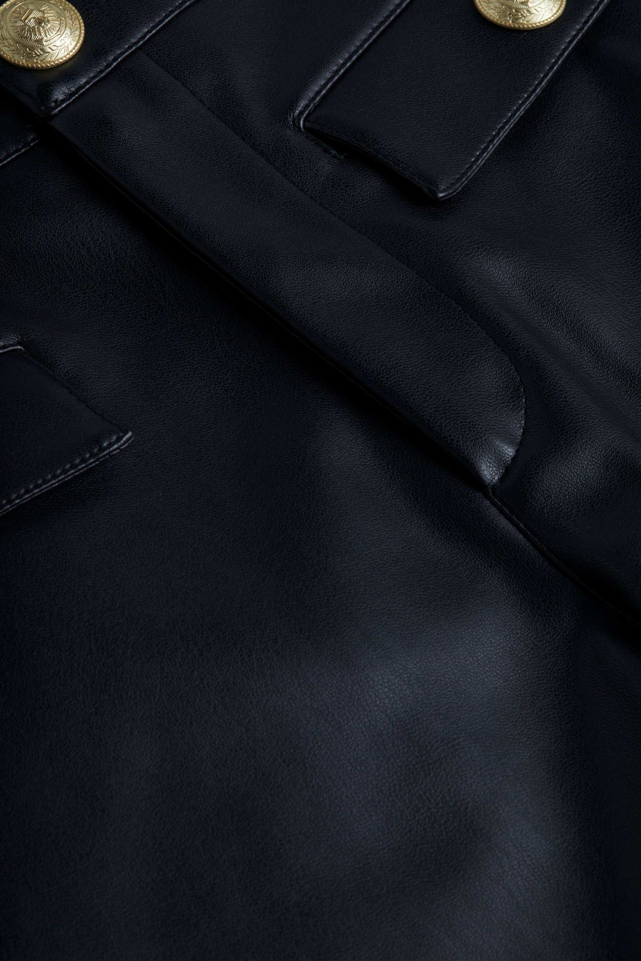 Dionne Vegan Leather Short in Black